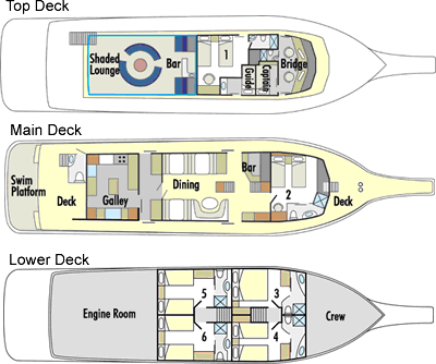 Reina Silvia deck plans